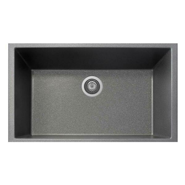 Latoscana 22 In. One Drop-In Granite Composite 1-Hole Single Bowl Kitchen Sink, Titanium ON8410-42UG